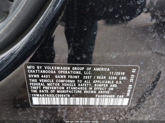 2020 VOLKSWAGEN PASSAT 1VWAA7A32LC005476 Photo 8