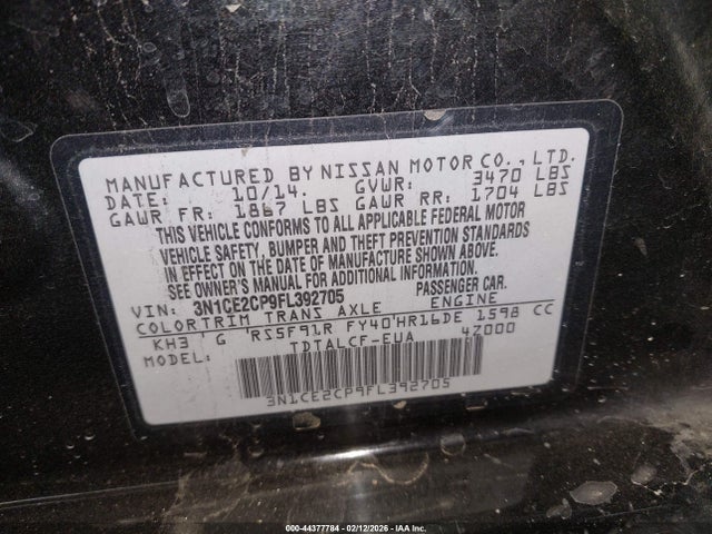 Nissan Versa Note S (sr) 2015 3N1CE2CP9FL392705 Image 9