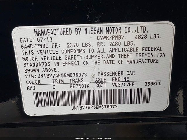 JN1BV7AP5EM676073 Infiniti Q50 Premium