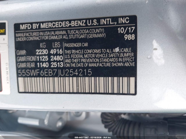 2018 MERCEDES-BENZ AMG C 43 55SWF6EB7JU254215 Photo 8