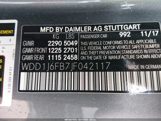 Mercedes-Benz E 400 2018 WDD1J6FB7JF042117 Image 9
