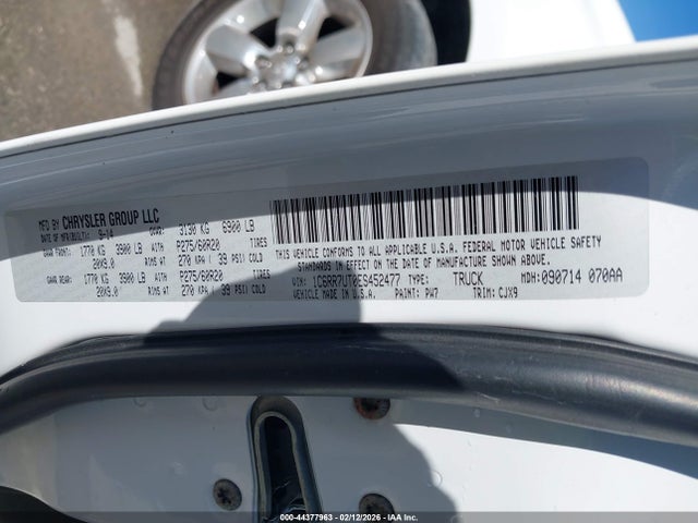 2014 Ram 1500 Sport მანქანა იყიდება აუქციონზე, vin: 1C6RR7UT0ES452477, აუქციონის ნომერი: 44377963