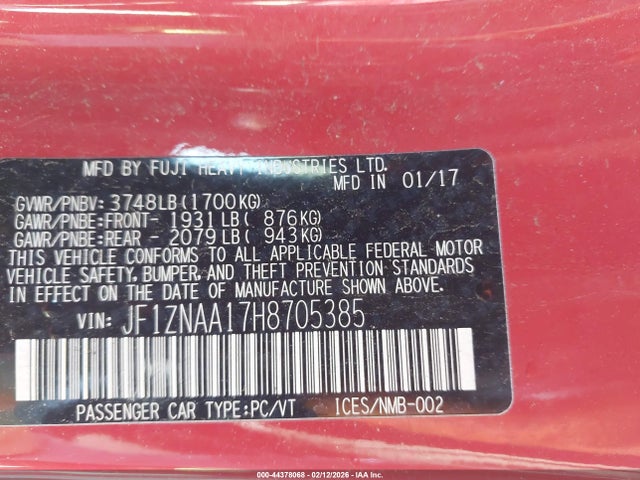 2017 TOYOTA 86 JF1ZNAA17H8705385 Photo 8