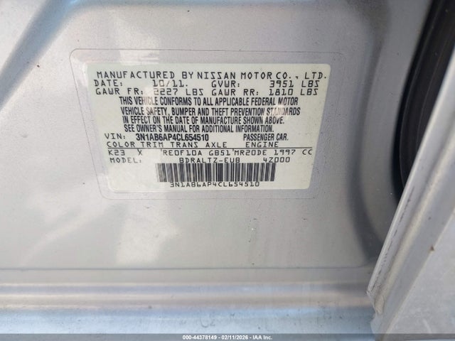 2012 NISSAN SENTRA 3N1AB6AP4CL654510 Photo 8