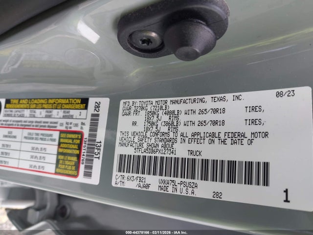 Toyota Tundra Sr5 2023 5TFLA5DB6PX127341 Image 9