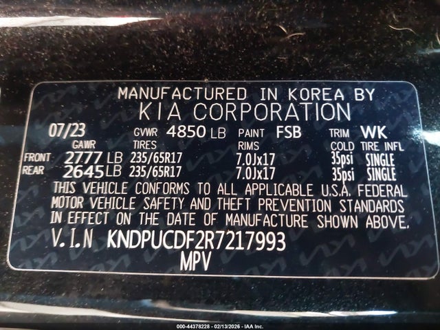 44378228 :رقم المزاد ، KNDPUCDF2R7217993 vin ، 2024 Kia Sportage Lx مزاد بيع
