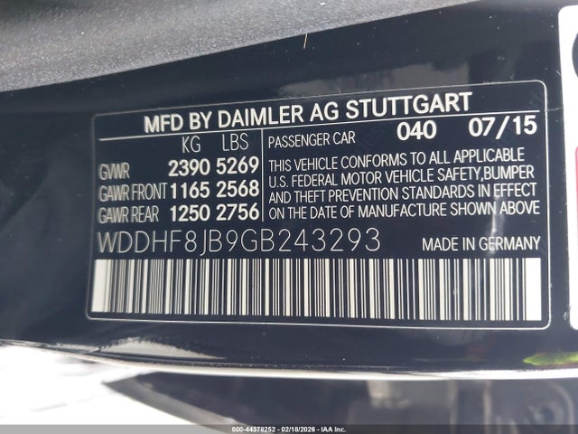 WDDHF8JB9GB243293 Mercedes-Benz E 350 4matic
