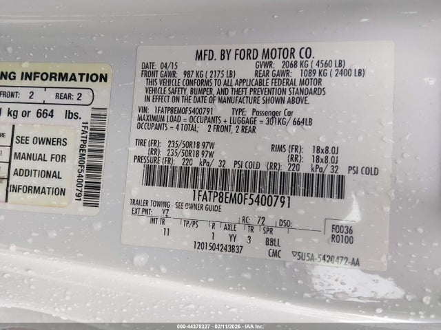 2015 FORD MUSTANG 1FATP8EM0F5400791 Photo 8