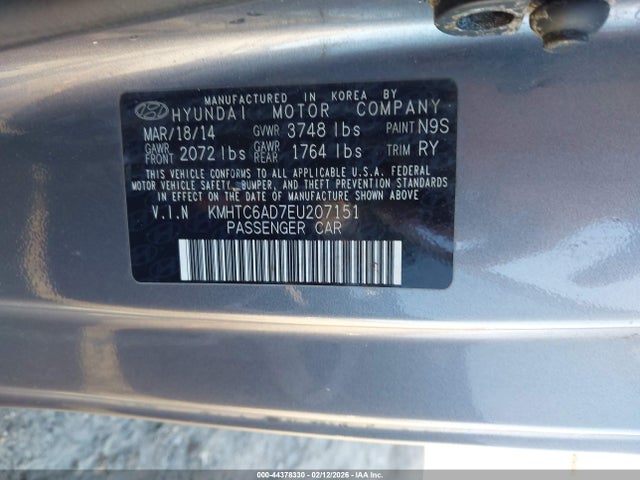 Продаж на аукціоні авто 2014 Hyundai Veloster Base W/black, vin: KMHTC6AD7EU207151, номер лоту: 44378330