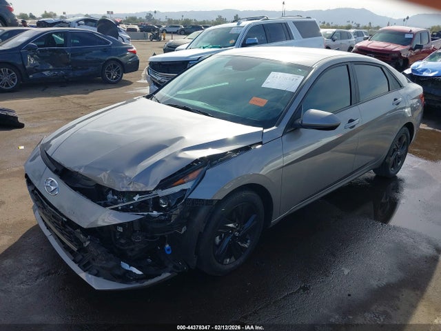 KMHLM4AJ8MU008602 Hyundai Elantra Hybrid Blue