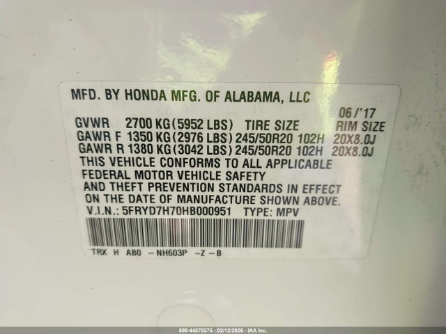 2017 ACURA MDX SPORT HYBRID 5FRYD7H70HB000951 Photo 8