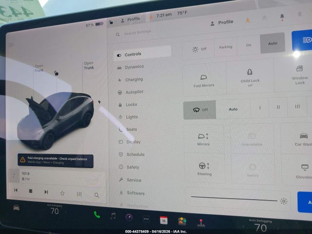 44378409 :رقم المزاد ، 7SAYGDEF0NF337184 vin ، 2022 Tesla Model Y Performance Dual Motor All-wheel Drive مزاد بيع