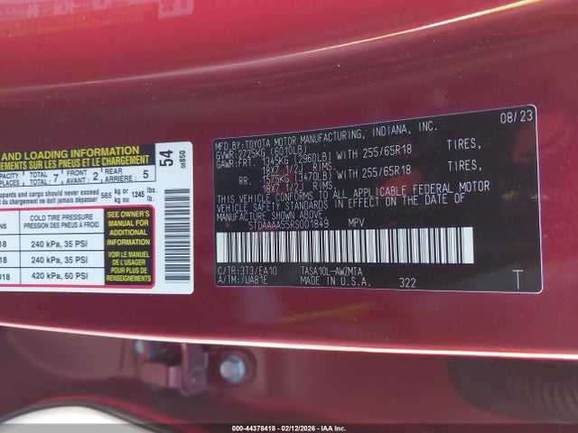 2024 TOYOTA GRAND HIGHLANDER 5TDAAAA55RS001849 Photo 8