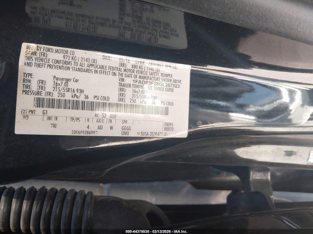 Ford FOCUS SE 2016 1FADP3F28GL267523 Image 9