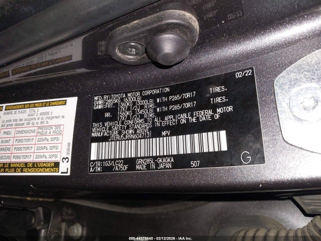 2022 TOYOTA 4RUNNER JTERU5JR9N6047131 Photo 8