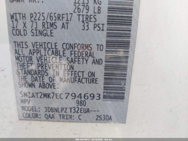 Nissan ROGUE S 2014 5N1AT2MK7EC794693 Image 9
