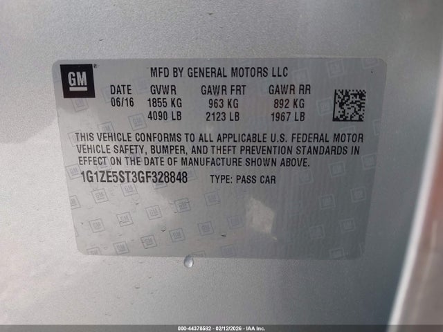 1G1ZE5ST3GF328848 Chevrolet MALIBU 1LT