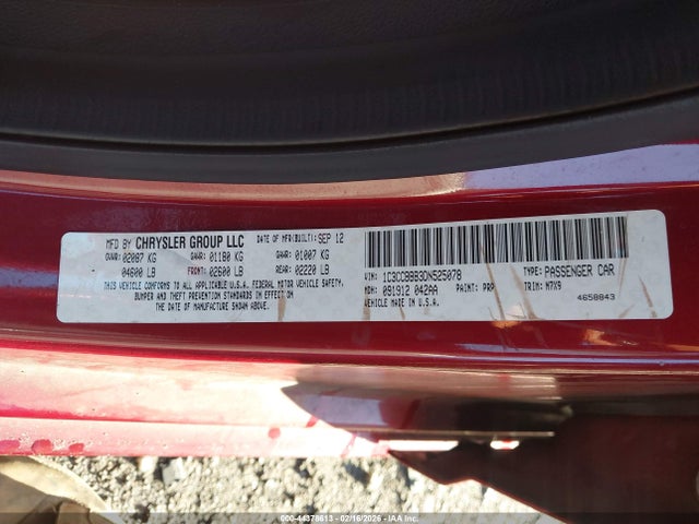 2013 Chrysler 200 Touring მანქანა იყიდება აუქციონზე, vin: 1C3CCBBB3DN525078, აუქციონის ნომერი: 44378613