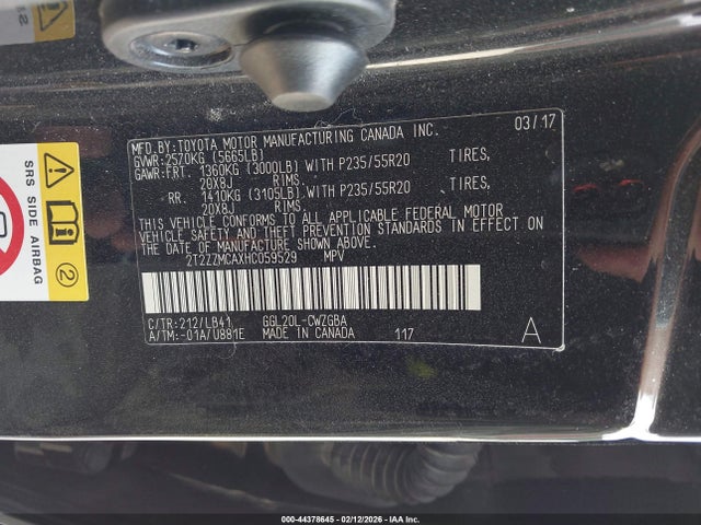 Продажа на аукционе авто 2017 Lexus Rx 350, vin: 2T2ZZMCAXHC059529, номер лота: 44378645