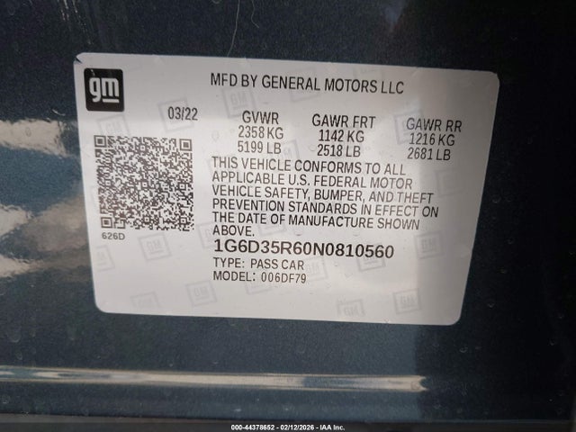 2022 CADILLAC CT5-V 1G6D35R60N0810560 Photo 8