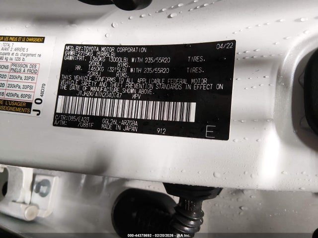 JTJHZKFA1N2040147 Lexus Rx 350l