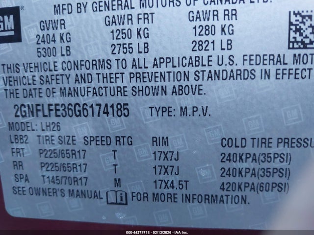 Chevrolet EQUINOX LT 2016 2GNFLFE36G6174185 Image 9