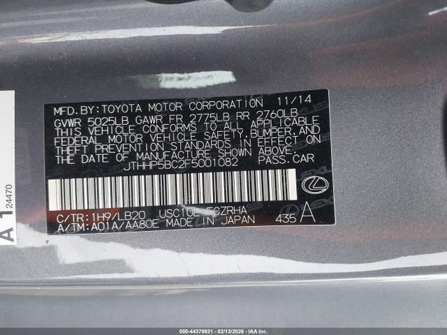 2015 LEXUS RC F JTHHP5BC2F5001082 Photo 8