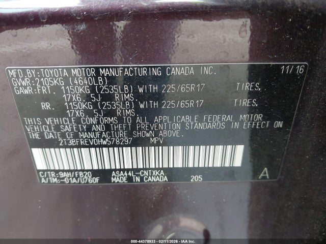 Toyota RAV4 LE 2017 2T3BFREV0HW578297 Image 9