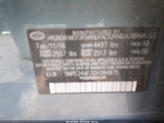 2016 HYUNDAI SONATA 5NPE24AF7GH394975 Photo 8