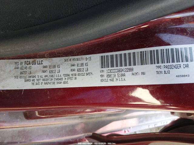 2016 CHRYSLER 200 1C3CCCCG6GN122880 Photo 8