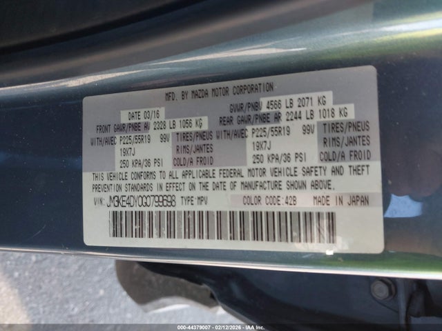 JM3KE4DY0G0799698 Mazda Cx-5 Grand Touring