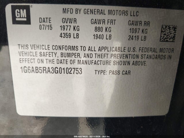 2016 CADILLAC ATS 1G6AB5RA3G0102753 Photo 8