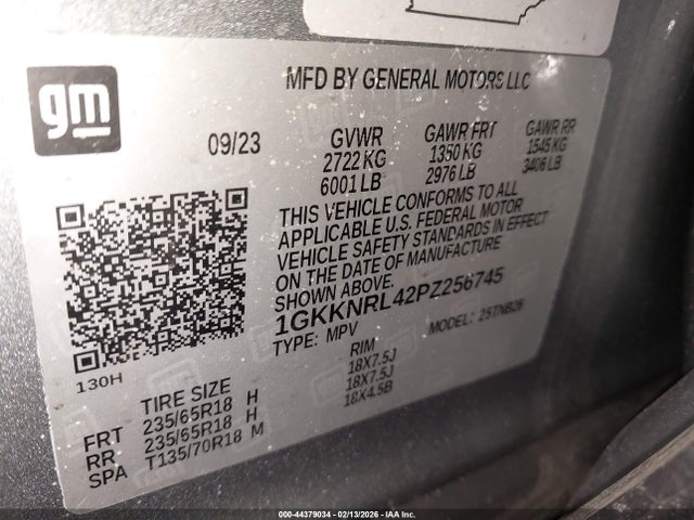 Продажа на аукционе авто 2023 Gmc Acadia Awd Sle, vin: 1GKKNRL42PZ256745, номер лота: 44379034