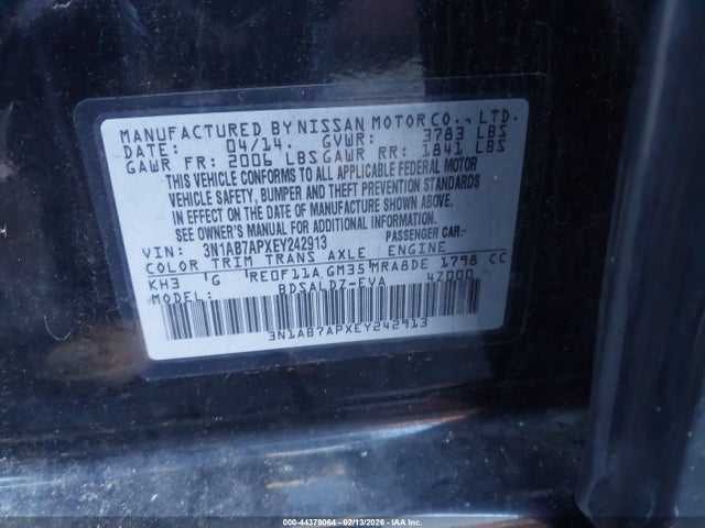 Nissan SENTRA SV 2014 3N1AB7APXEY242913 Image 9