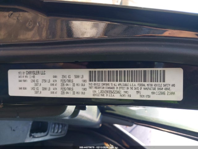 2009 Jeep Liberty Sport მანქანა იყიდება აუქციონზე, vin: 1J8GN28K89W523061, აუქციონის ნომერი: 44379079