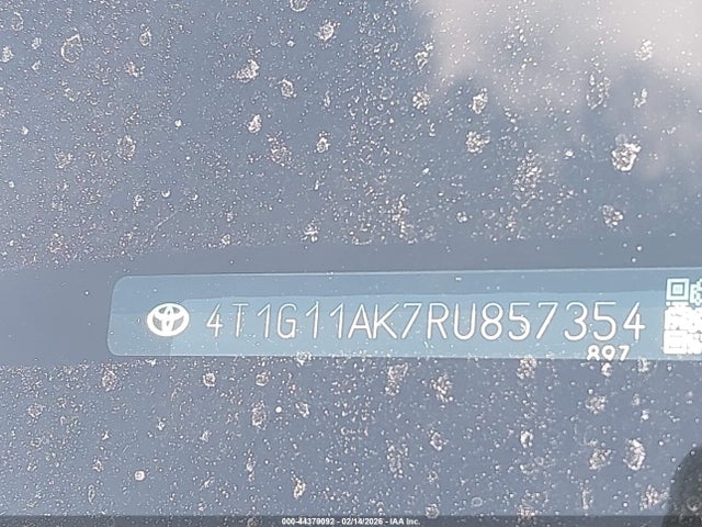 4T1G11AK7RU857354 Toyota CAMRY SE