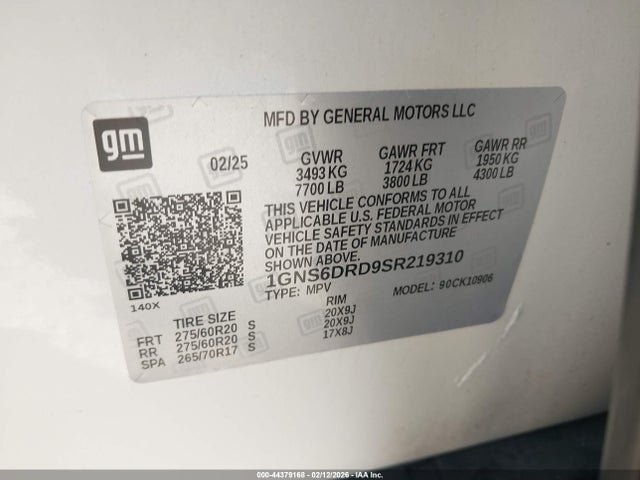 Chevrolet Suburban 4wd Z71 2025 1GNS6DRD9SR219310 Image 9