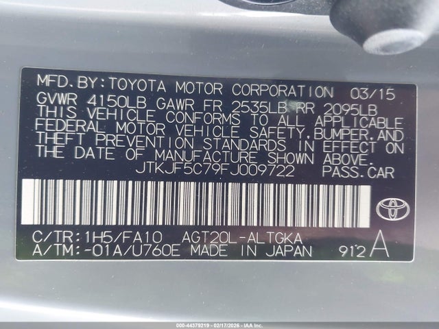 2015 SCION TC JTKJF5C79FJ009722 Photo 8