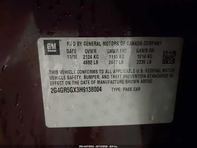 Продаж на аукціоні авто 2017 Buick Regal Turbo Premium Ii, vin: 2G4GR5GX3H9138004, номер лоту: 44379253