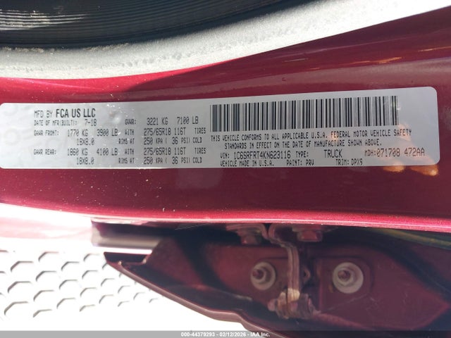 RAM 1500 2019 1C6SRFRT4KN623116 Image 9