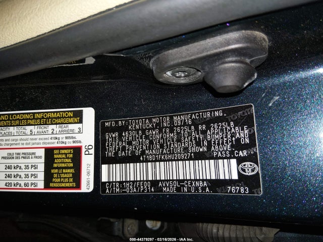 2017 TOYOTA CAMRY HYBRID 4T1BD1FK6HU209271 Photo 8