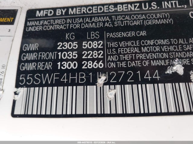 Продаж на аукціоні авто 2018 Mercedes-benz C 350e, vin: 55SWF4HB1JU272144, номер лоту: 44379315