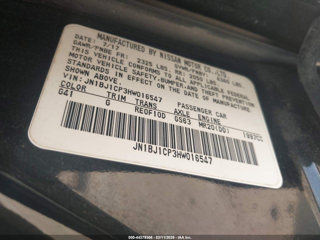 JN1BJ1CP3HW016547 Nissan Rogue Sport Sl