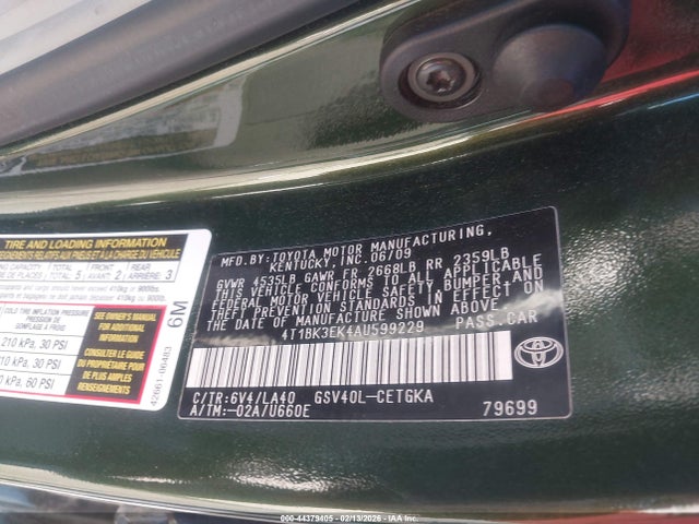 2010 TOYOTA CAMRY 4T1BK3EK4AU599229 Photo 8