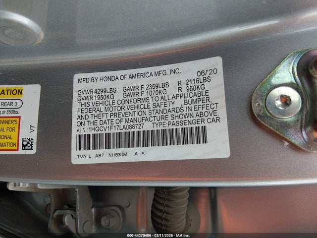 1HGCV1F17LA088727 Honda ACCORD LX