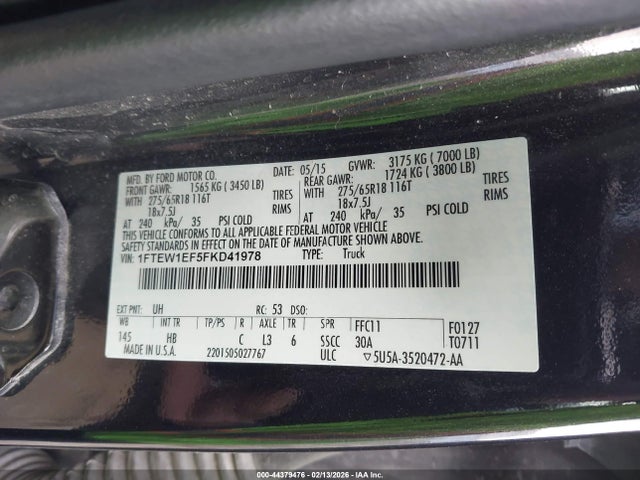 2015 FORD F-150 1FTEW1EF5FKD41978 Photo 8