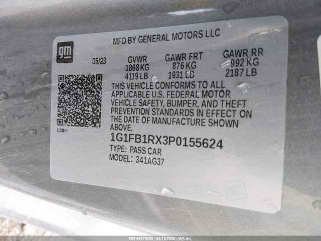 2023 CHEVROLET CAMARO 1G1FB1RX3P0155624 Photo 8