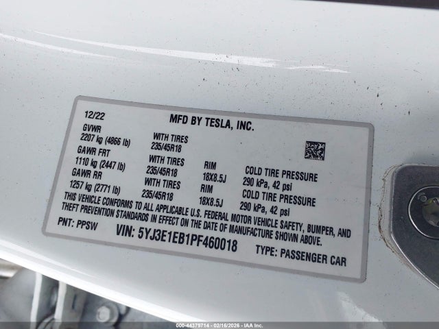 2023 TESLA MODEL 3 5YJ3E1EB1PF460018 Photo 8