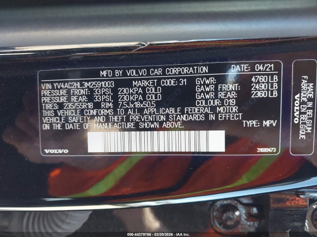 2021 VOLVO XC40 YV4AC2HL3M2591003 Photo 8