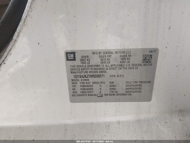 2017 CADILLAC ESCALADE ESV 1GYS4JKJ7HR298671 Photo 8